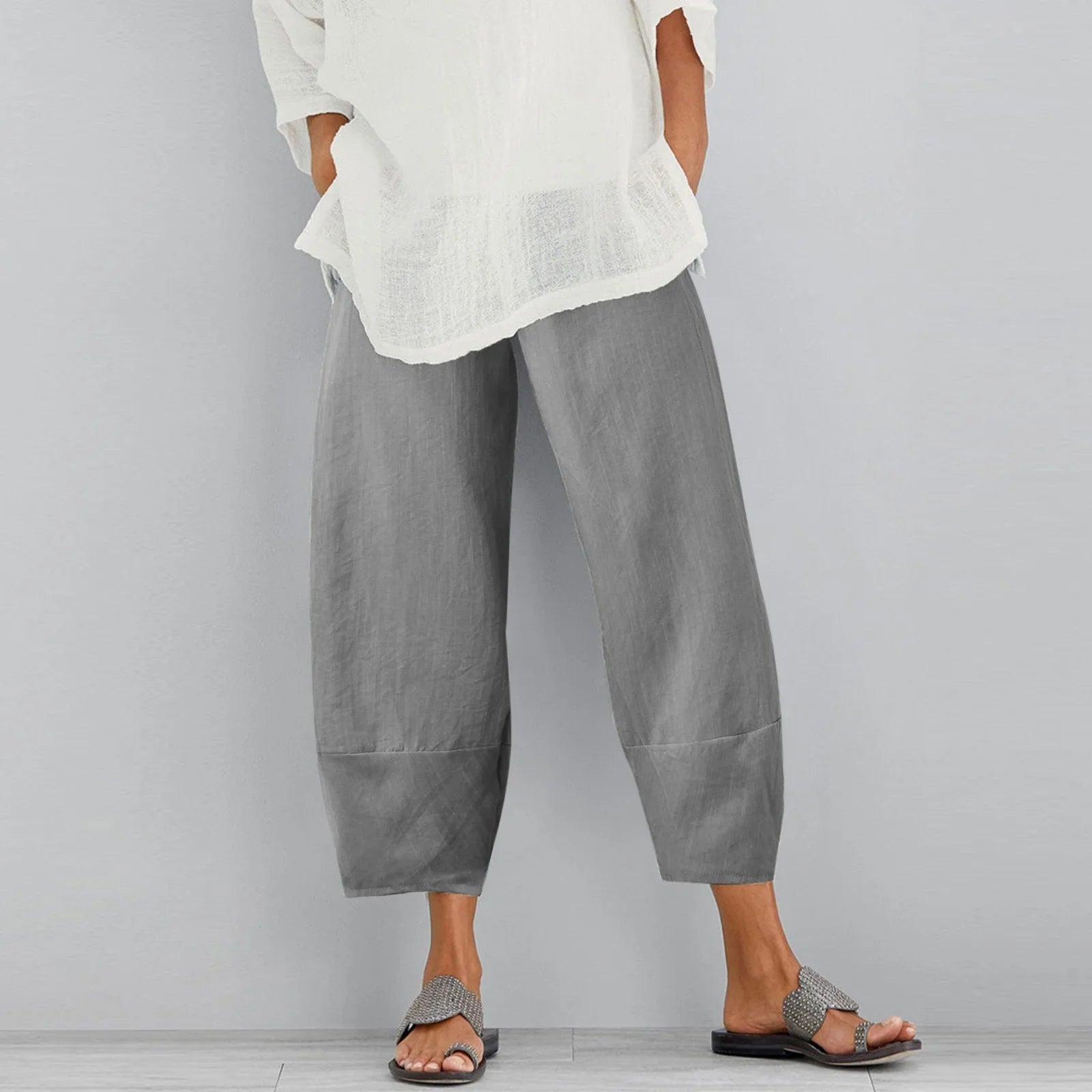 Pantalon d'Été Femme | Coupe Ample & Longueur Cheville