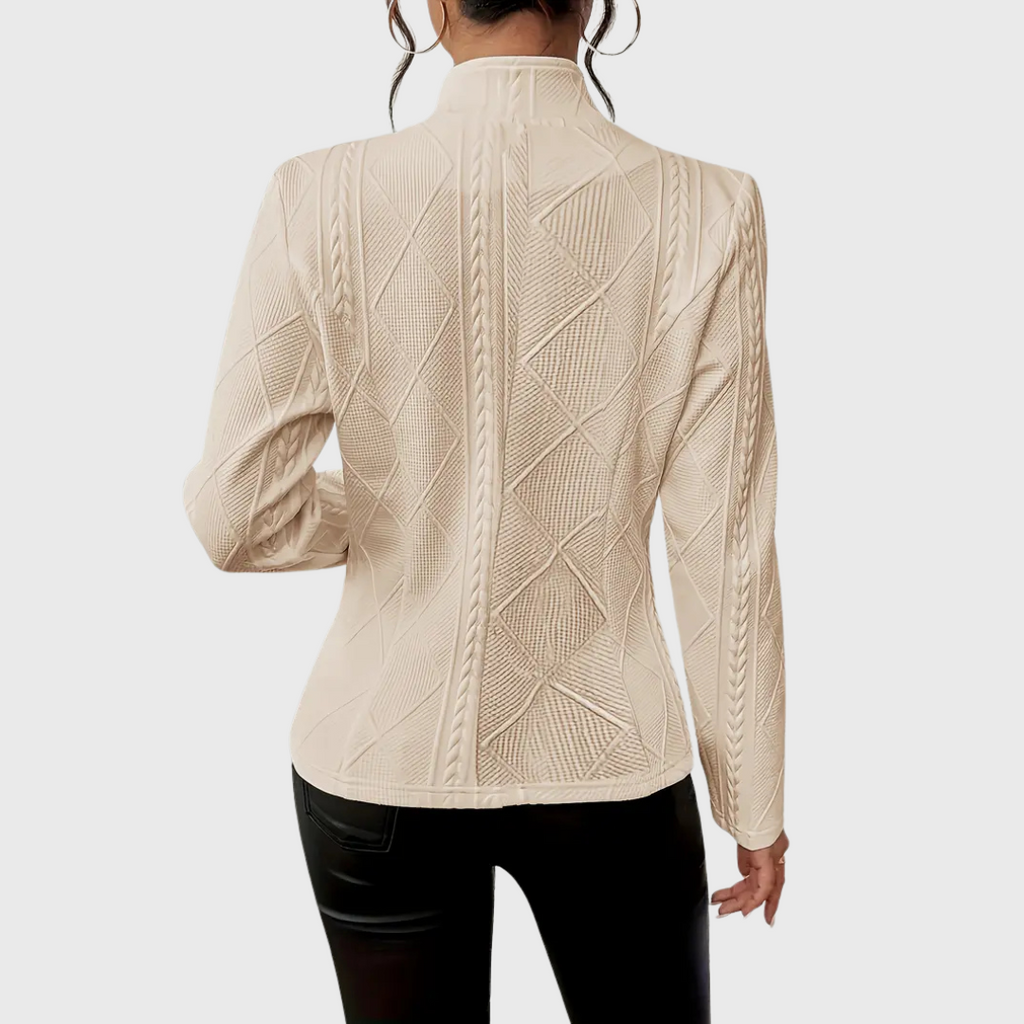 Blazer Femme avec Fermeture à Boutons et Coupe Légèrement Cintrée