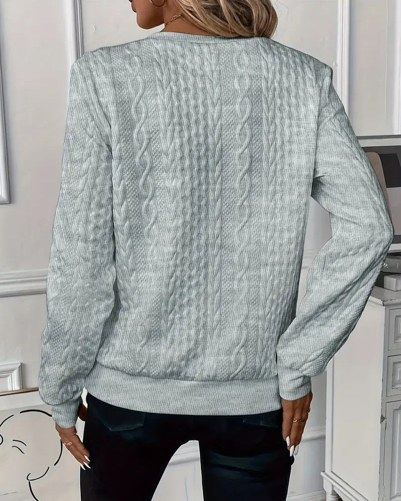 Sandrine - Pull Élégant Texturé Col Zippé