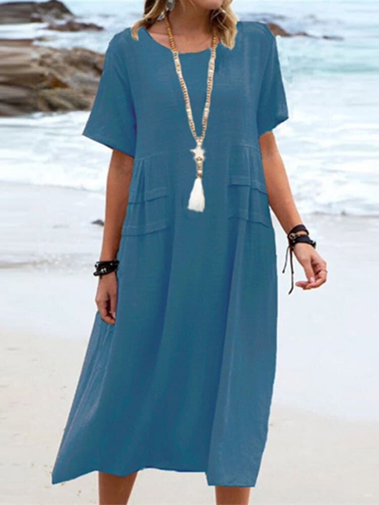 Robe en coton décontractée simple