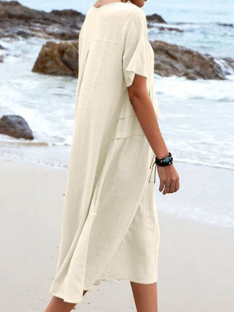 Robe en coton décontractée simple