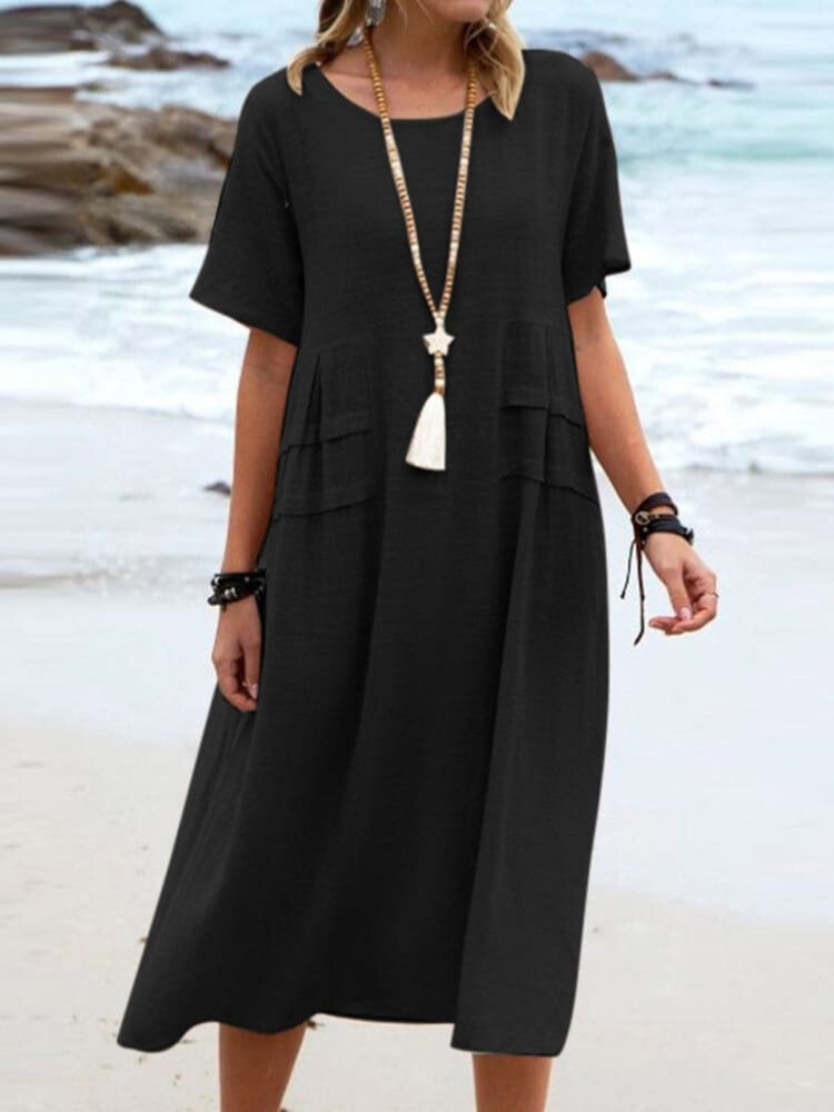 Robe en coton décontractée simple
