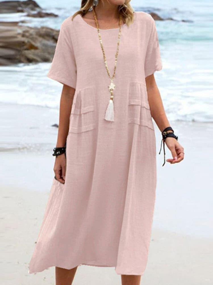 Robe en coton décontractée simple