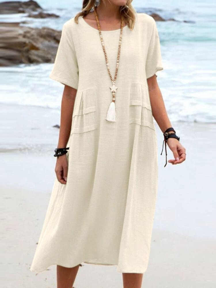 Robe en coton décontractée simple