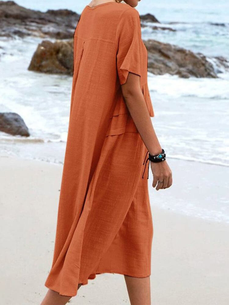 Robe en coton décontractée simple