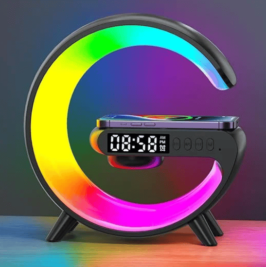 LuxAura Luxe Haut-Parleur Bluetooth | Haut-parleur sans fil avec éclairage d'ambiance et fonction horloge
