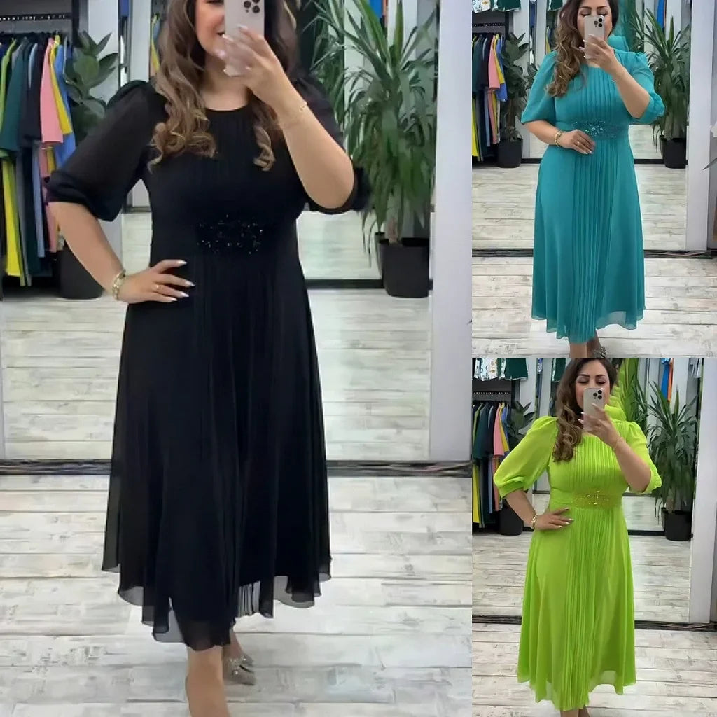 Jiny | Robe midi plissée élégante
