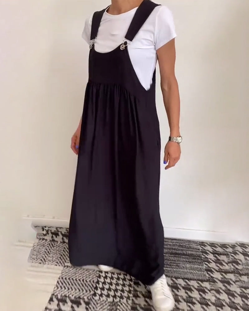 Molly | Robe unie décontractée avec bretelles