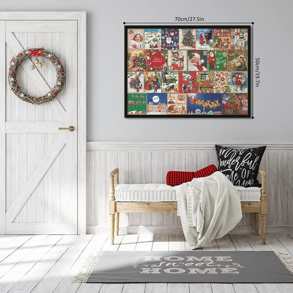 PuzzleJoy Calendrier de l'Avent Puzzle | Unique puzzle de 1000 pièces pour le plaisir quotidien !