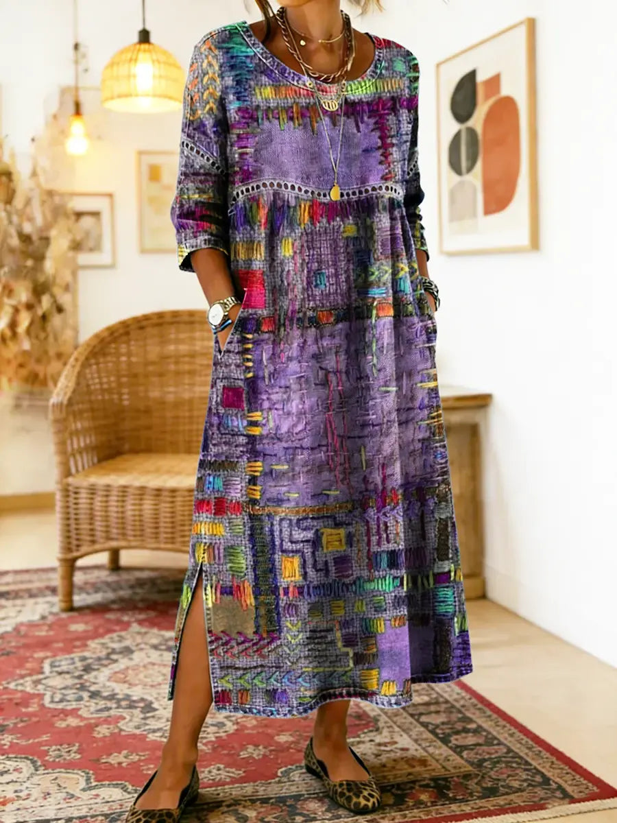 Isabelle | Robe patchwork ethnique