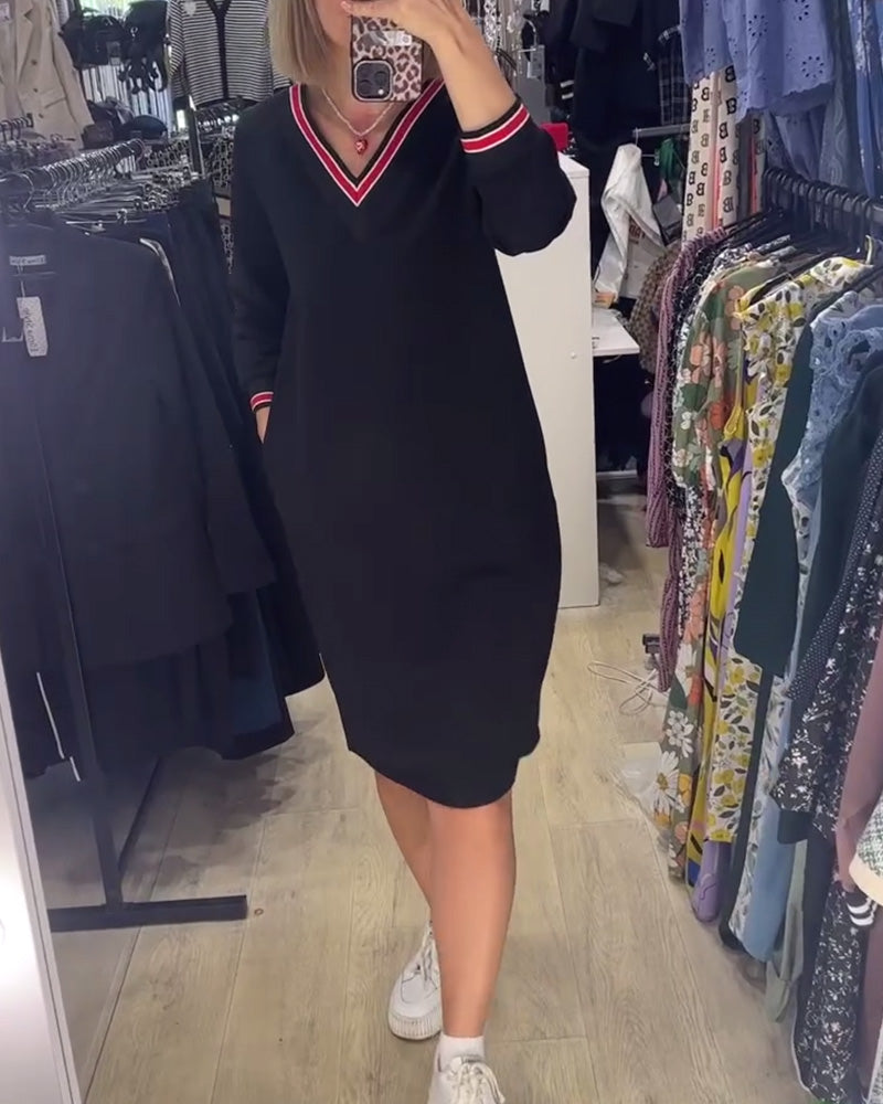 Elisa | Robe élégante à décolleté en V avec poches