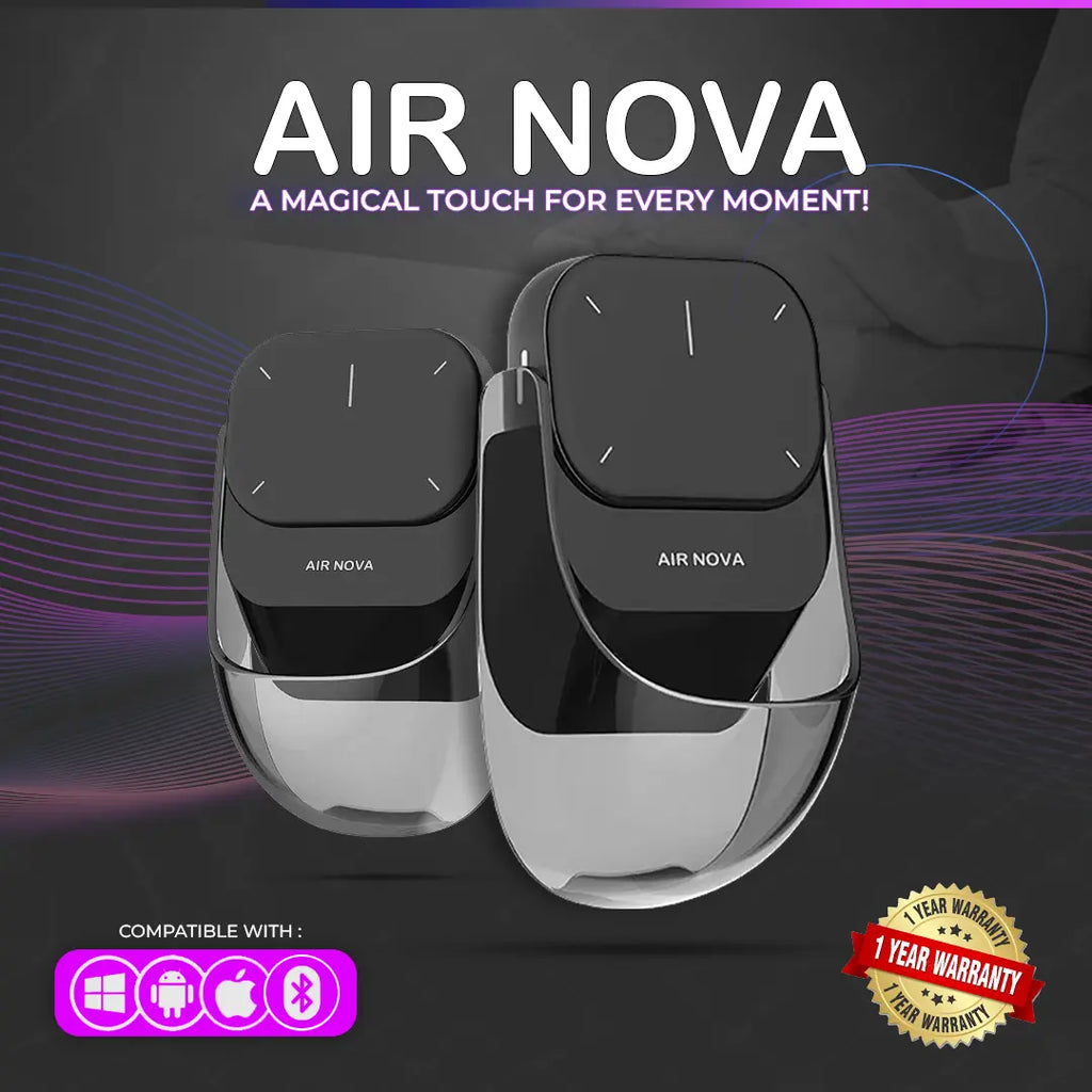 AirGlide Souris Aérienne Bluetooth | Pavé Tactile Sans Fil & Pointeur Laser pour un Contrôle Transparent