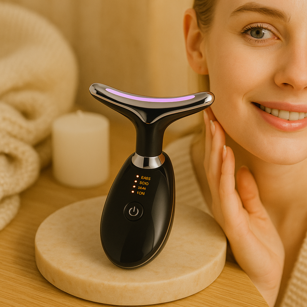 Appareil de Massage LED Contre les Rides - Visage et Cou