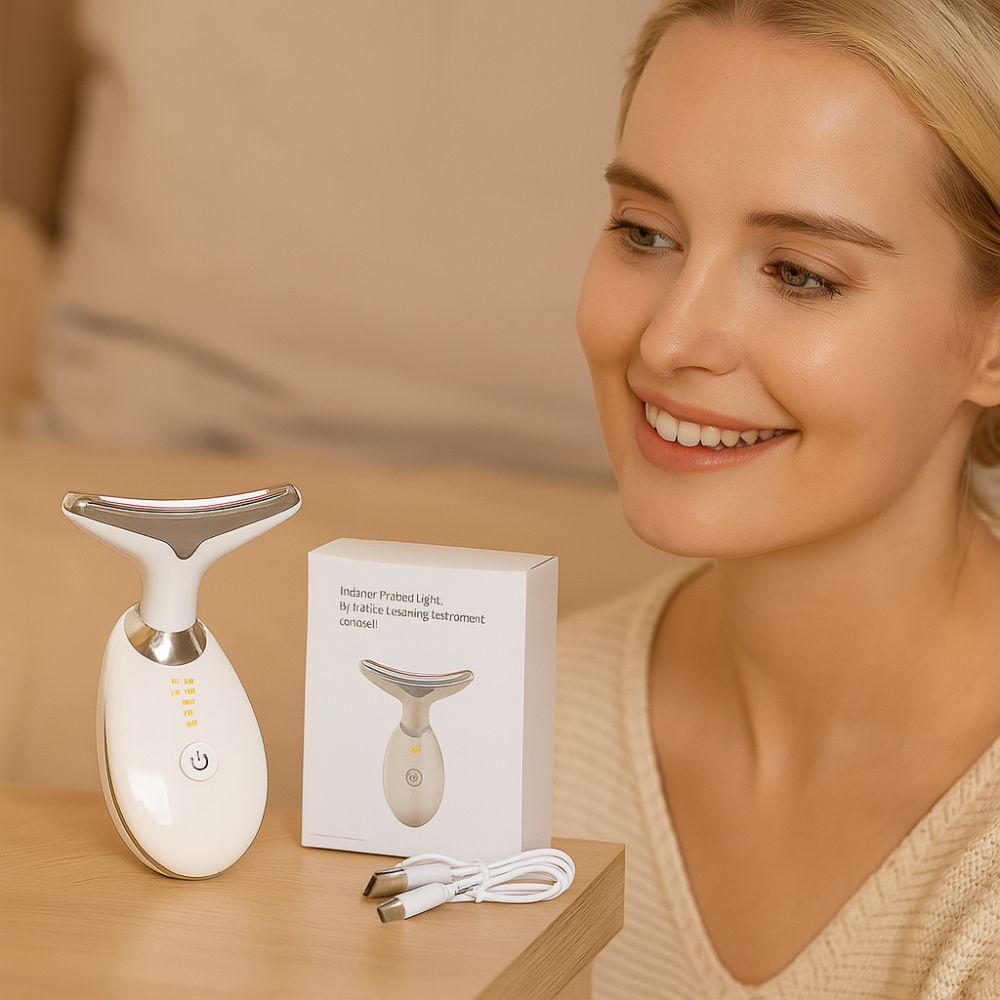 Appareil de Massage LED Contre les Rides - Visage et Cou