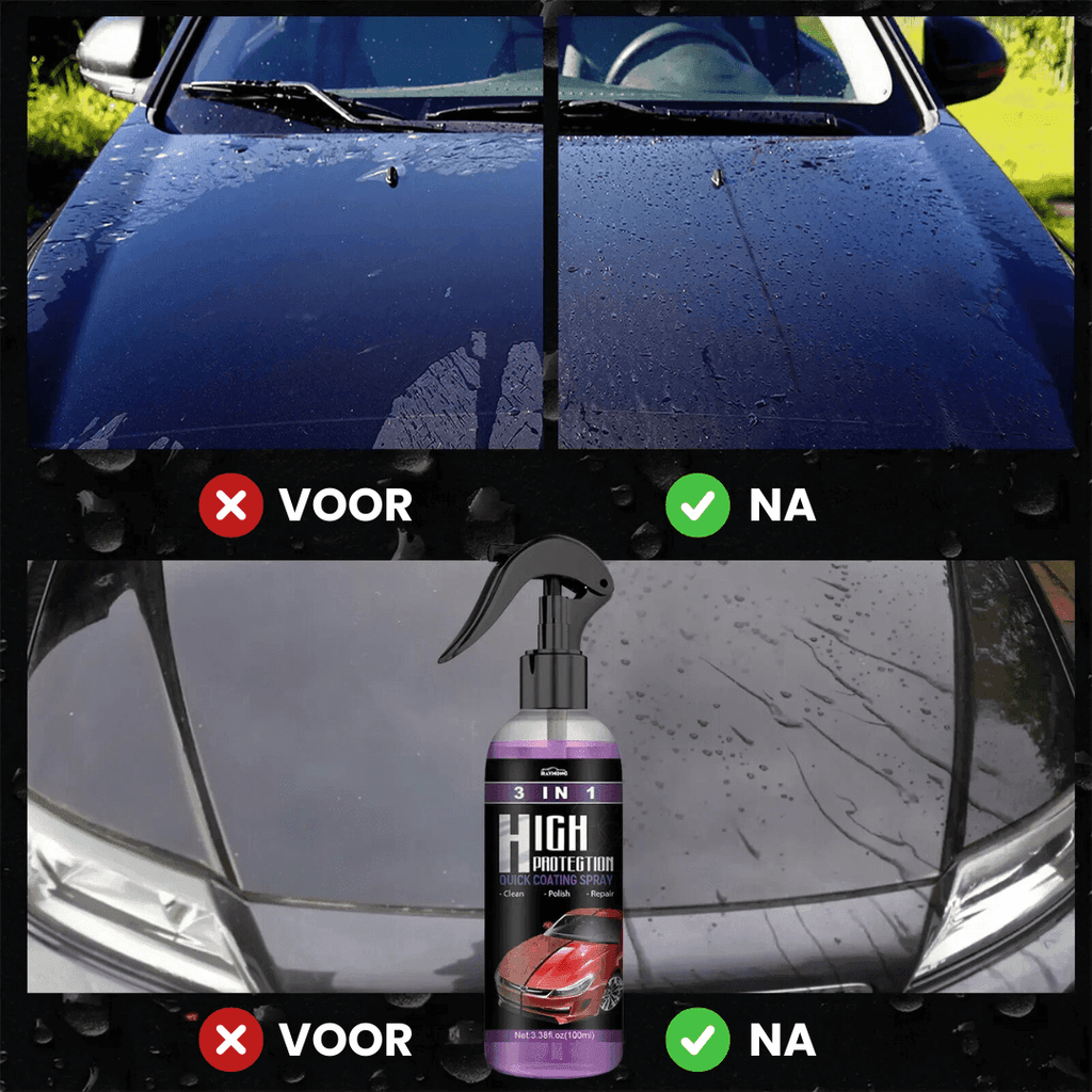 AutoGlanz - Spray de Revêtement Céramique Nano 3-en-1 | 1+2 Gratuit