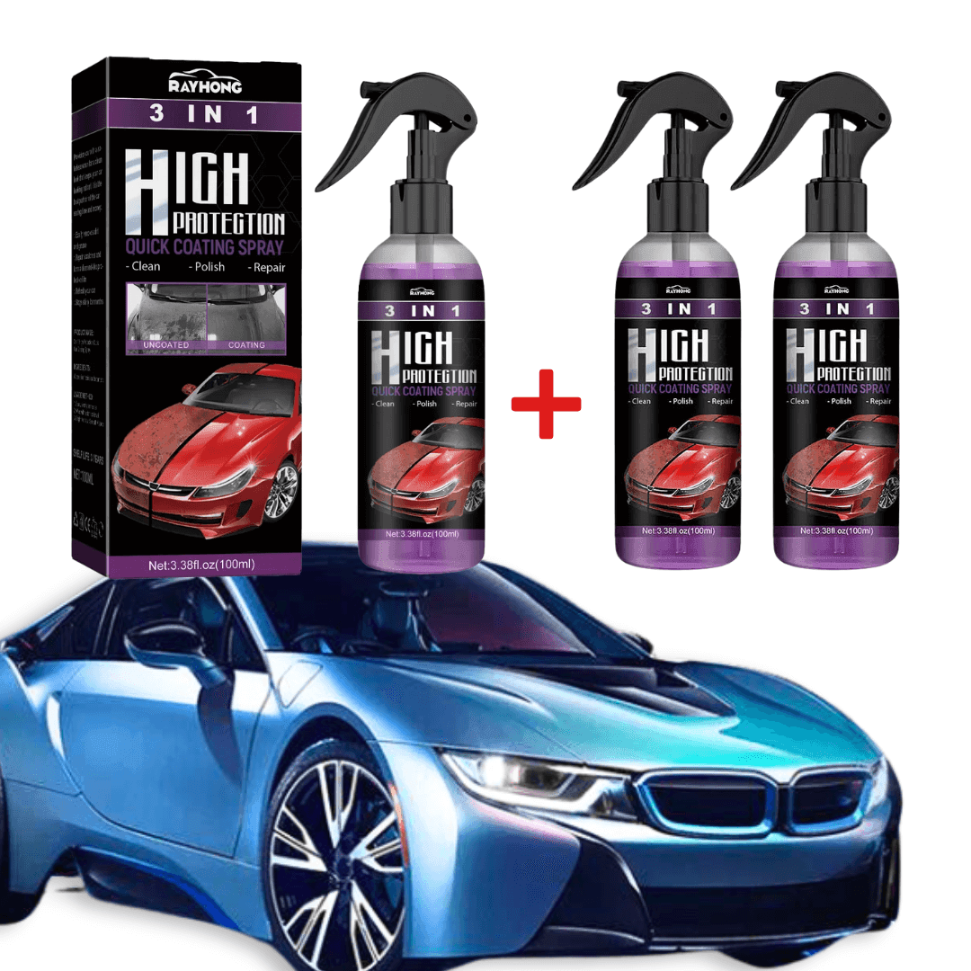 AutoGlanz - Spray de Revêtement Céramique Nano 3-en-1 | 1+2 Gratuit