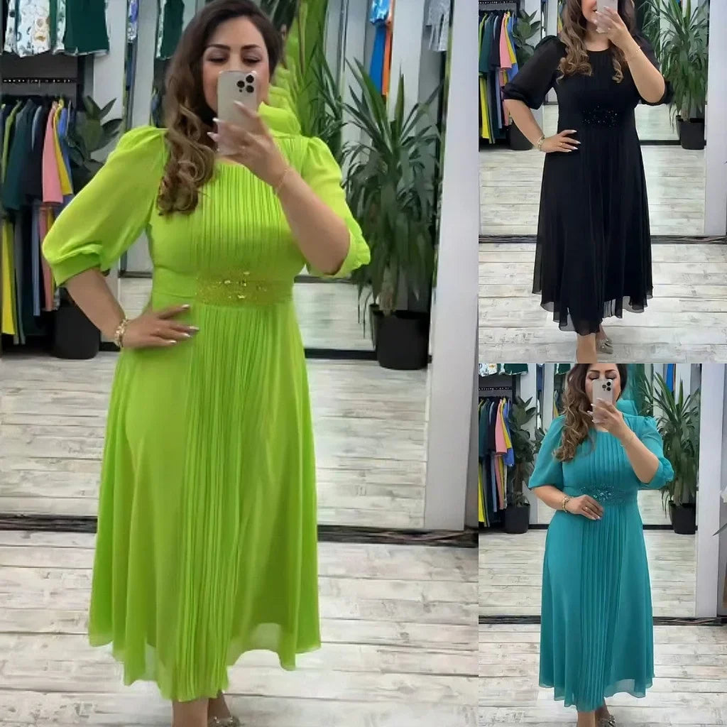Jiny | Robe midi plissée élégante