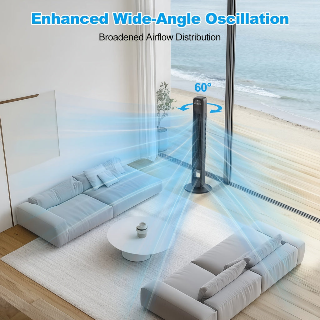 Ventilateur Tour Sans Pale – Silencieux et Réglable