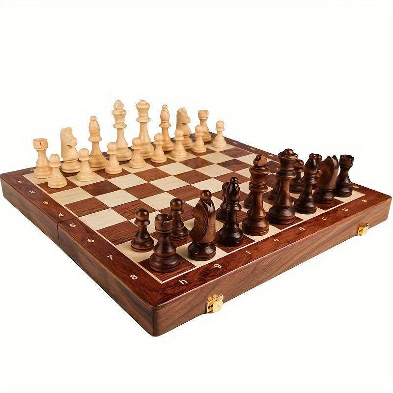 EchelonMaster Ensemble d'échecs en bois | Échiquier en noyer fait à la main avec des pièces de jeu de première qualité
