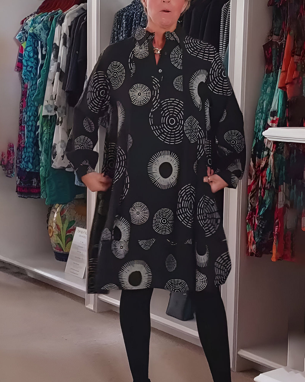 Rosie | Robe pour femmes avec des formes géométriques, tendance et élégante
