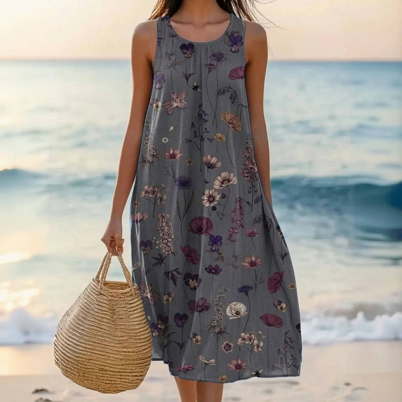 Sarita™ – Robe Midi Florale Vintage