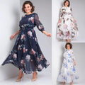 Melaza | Robe maxi élégante avec imprimé floral et ceinture à la taille