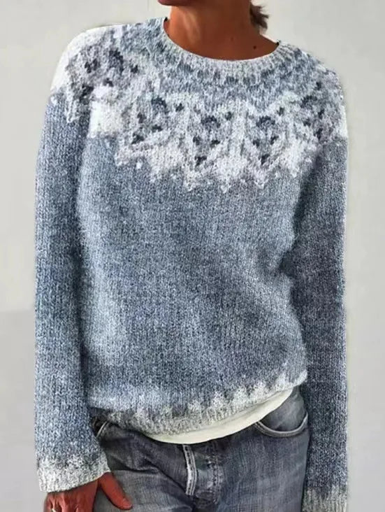 Aurélie - Pull Chic Vintage Imprimé