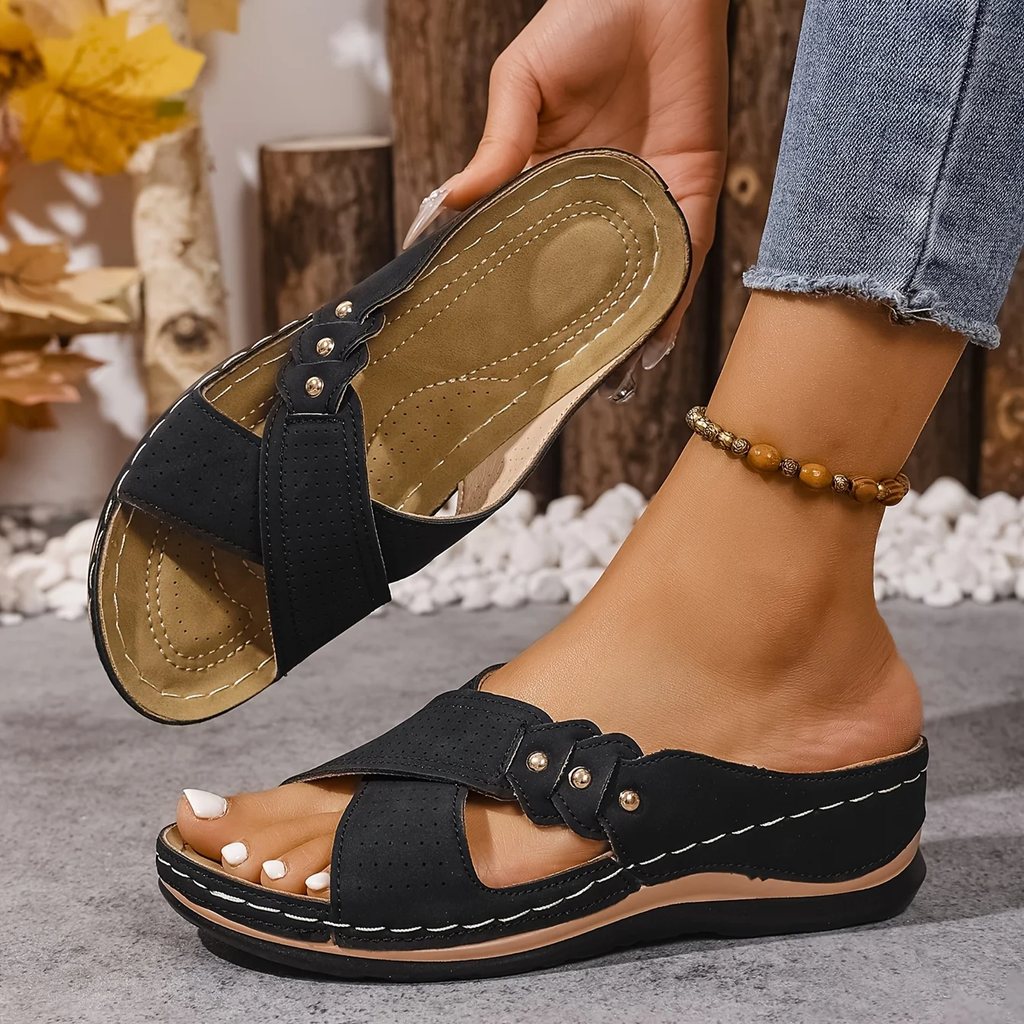 MOREAU LYON | SANDALES À TALON COMPENSÉ CHIC POUR FEMMES