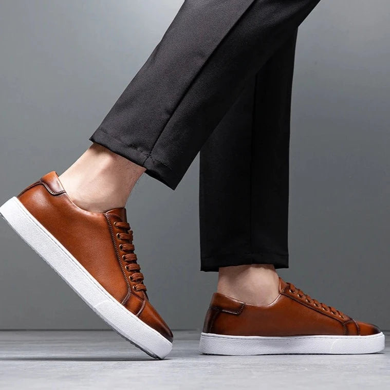 Baskets en Cuir pour Hommes - Style & Confort - David™