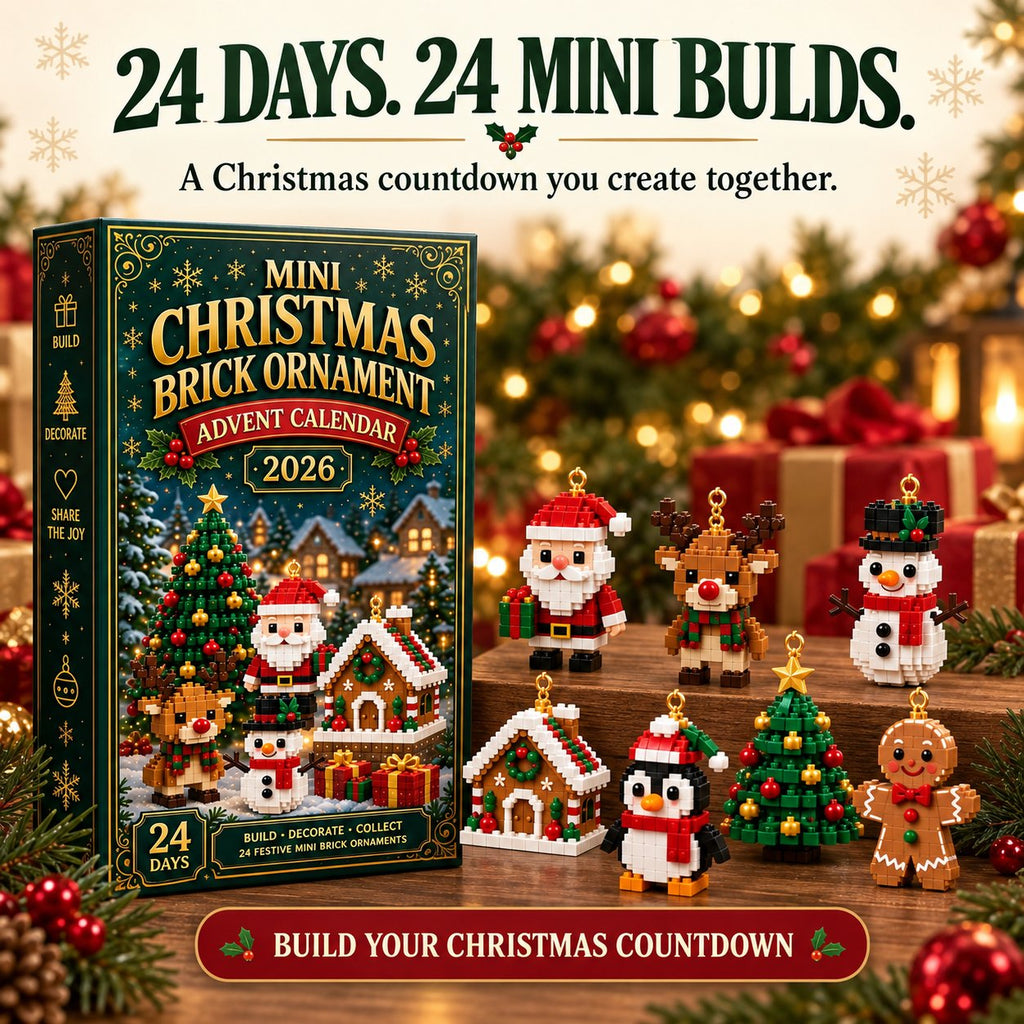 Calendrier de l'Avent Ornement de Noël – 24 Mini Kits de Construction pour Décoration de Noël