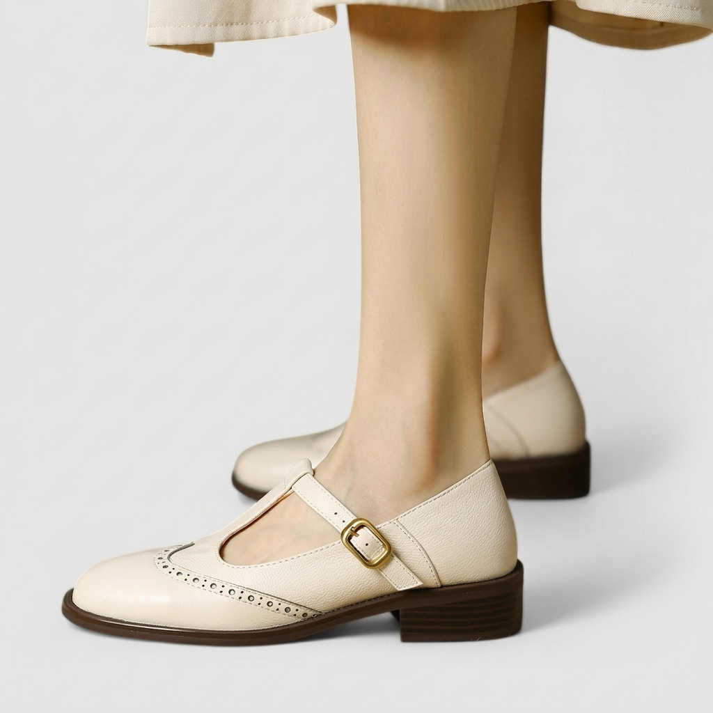 Chaussures Mary Jane Orthopédiques Femme Ballerines Confortables à Bride
