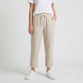 Pantalon Femme Lin Confort Coupe Ample Style Décontracté