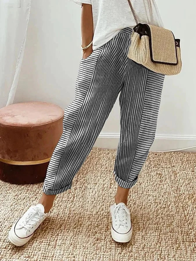 Klara™ - Pantalon Rayé