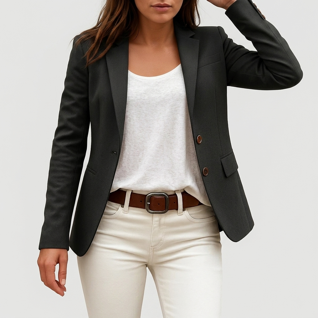 Blazer Femme Coupe Ajustée Veste Élégante de Bureau