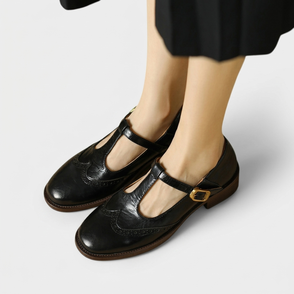 Chaussures Mary Jane Orthopédiques Femme Ballerines Confortables à Bride