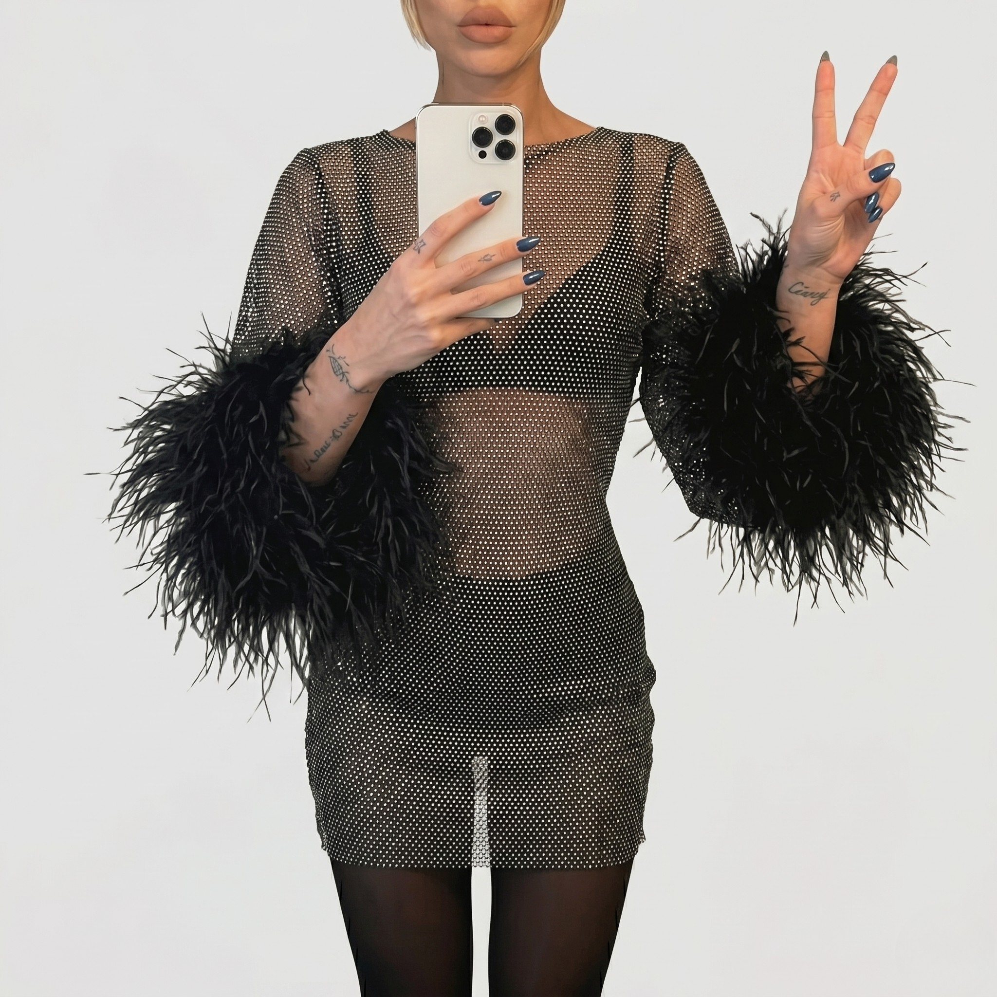 Robe Mini Soirée Femme Paillettes Brillantes Robe Cocktail Bodycon Élégante
