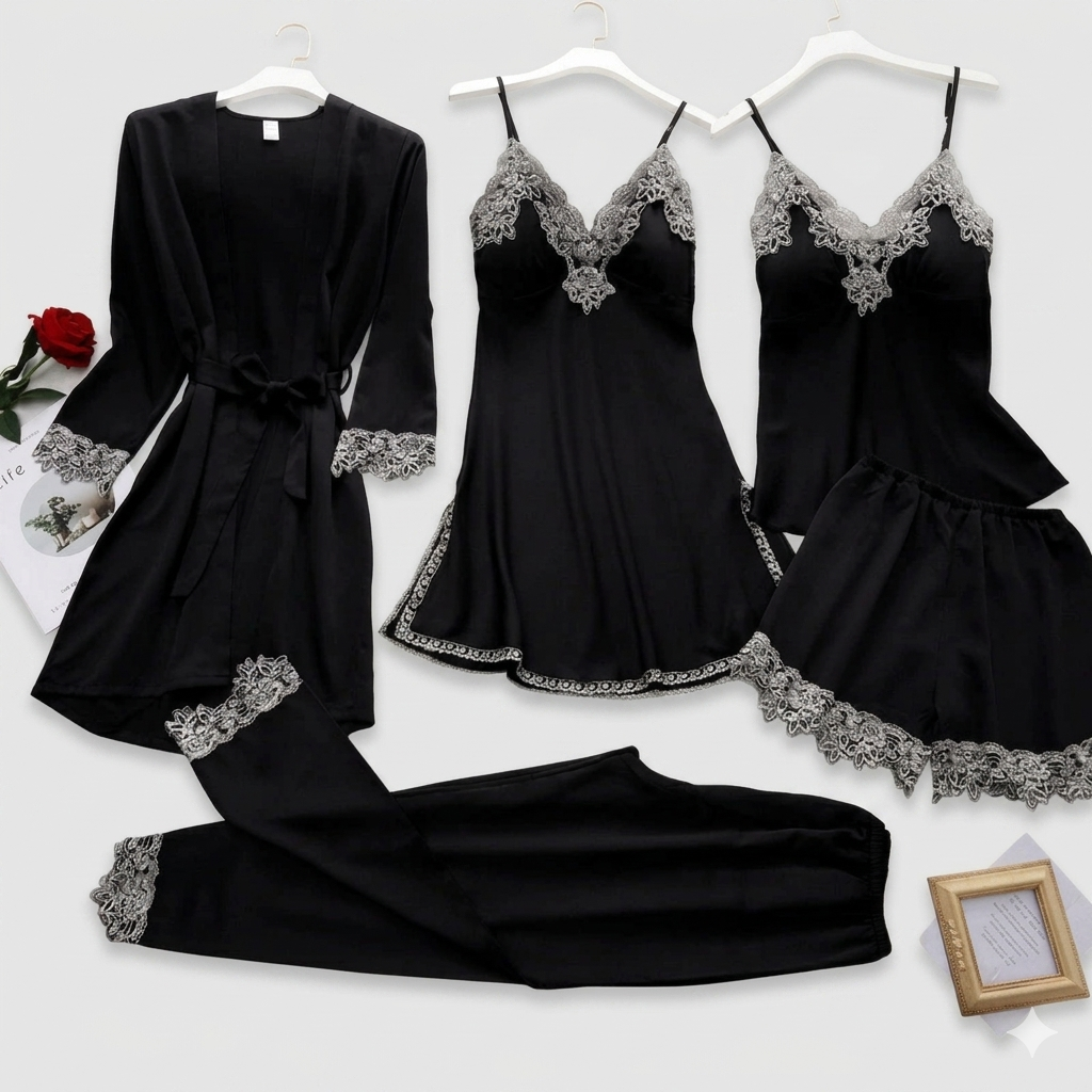 Ensemble Pyjama Femme Élégant Tenue de Nuit Douce et Confortable