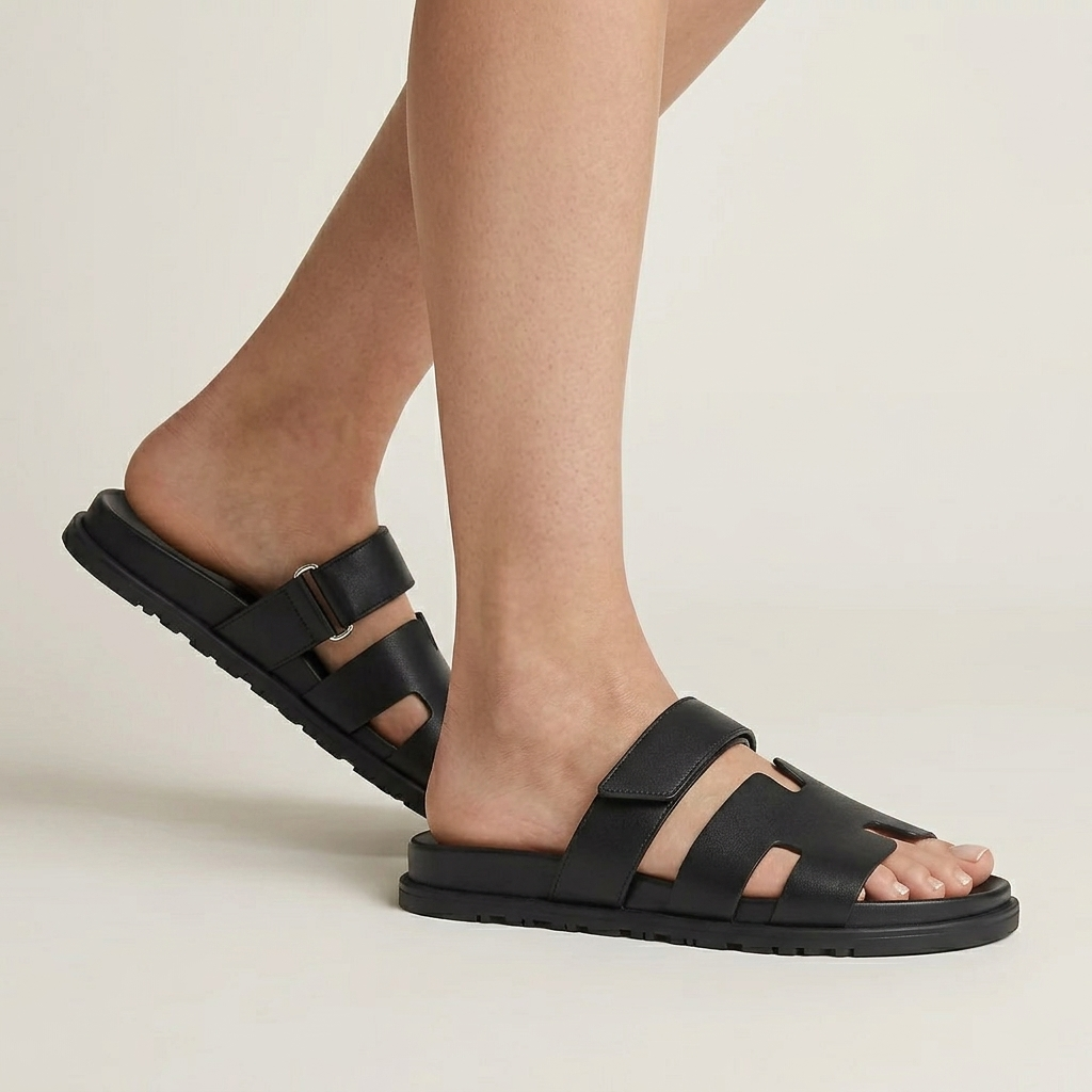 Sandales Femme Style Luxe Plates Slip-On Élégantes d’Été