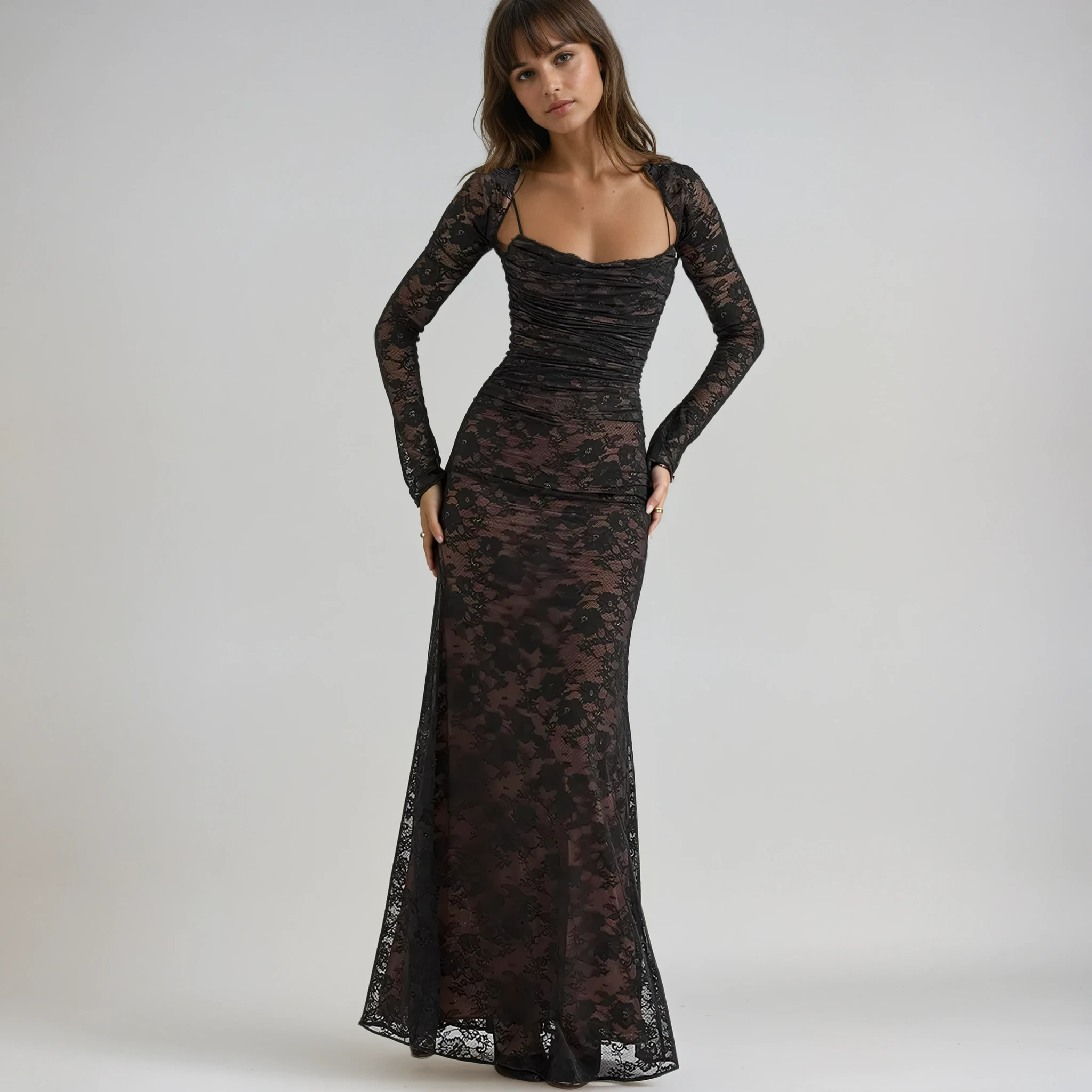 Robe Maxi de Mariage en Dentelle Longue Livilla