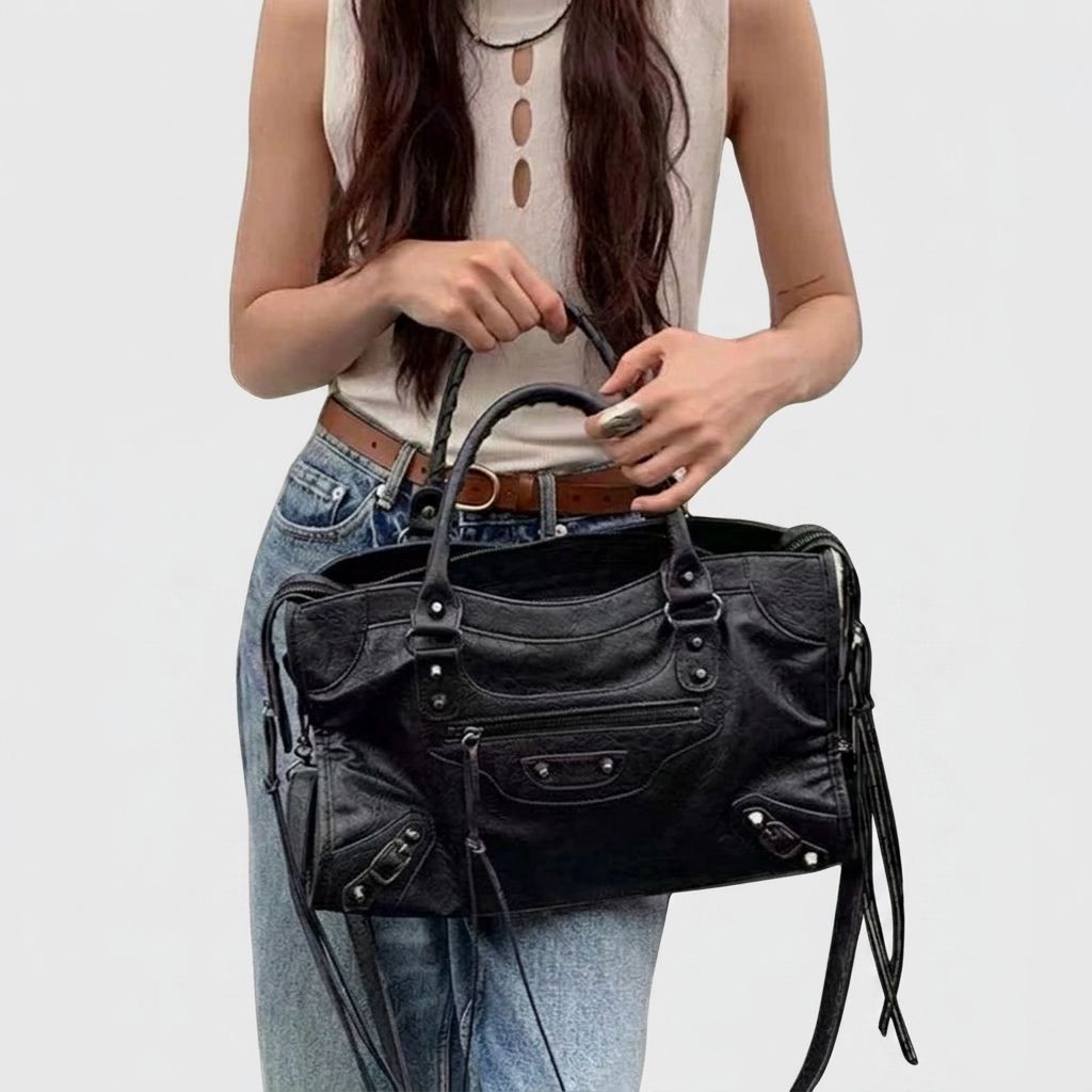 Sac à Main Décontracté à Fermetures Éclair Femme Sac Épaule Élégant Quotidien