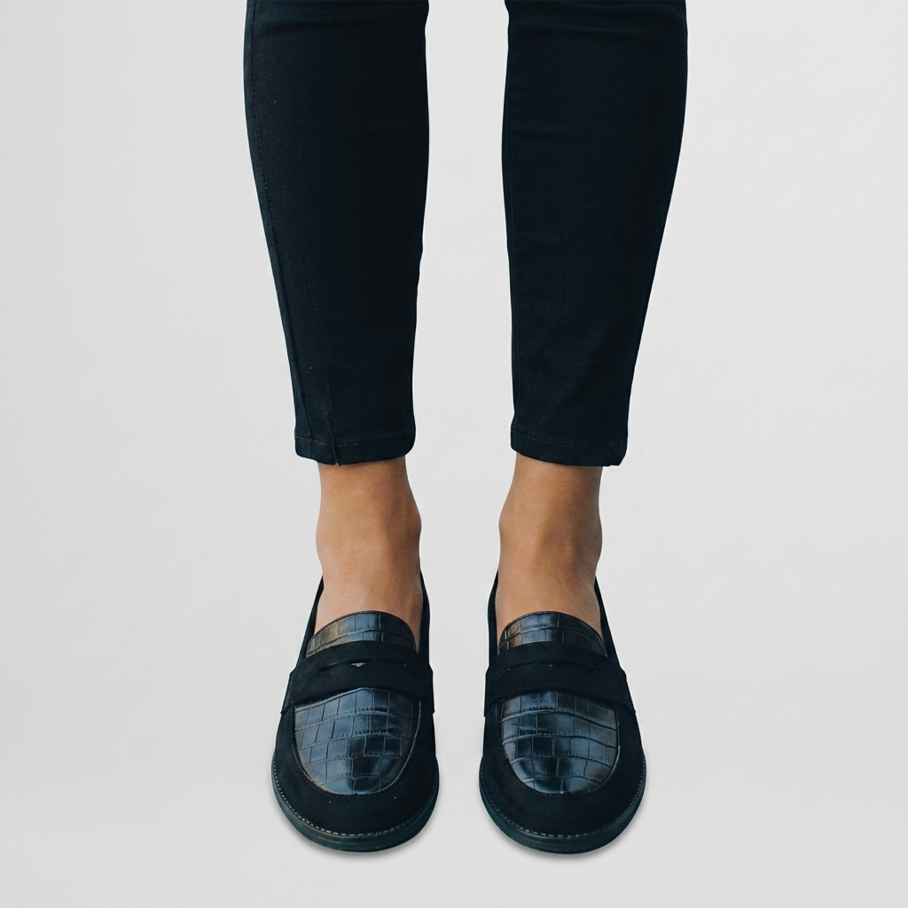 Mocassins Femme Bout Rond Chaussures Plates Confortables Slip-On Quotidien