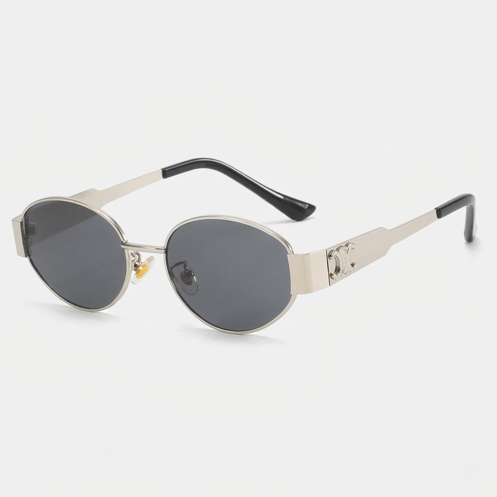 Lunettes de Soleil Femme Dorées Style Vintage Tendance UV