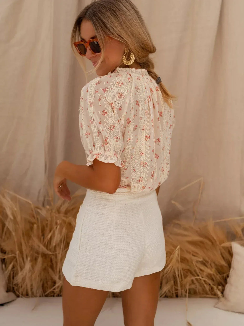 Eli | Blouse à fleurs avec charme d'été