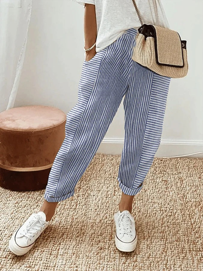 MOREAU LYON | PANTALONS RAYÉS STYLÉS POUR FEMMES
