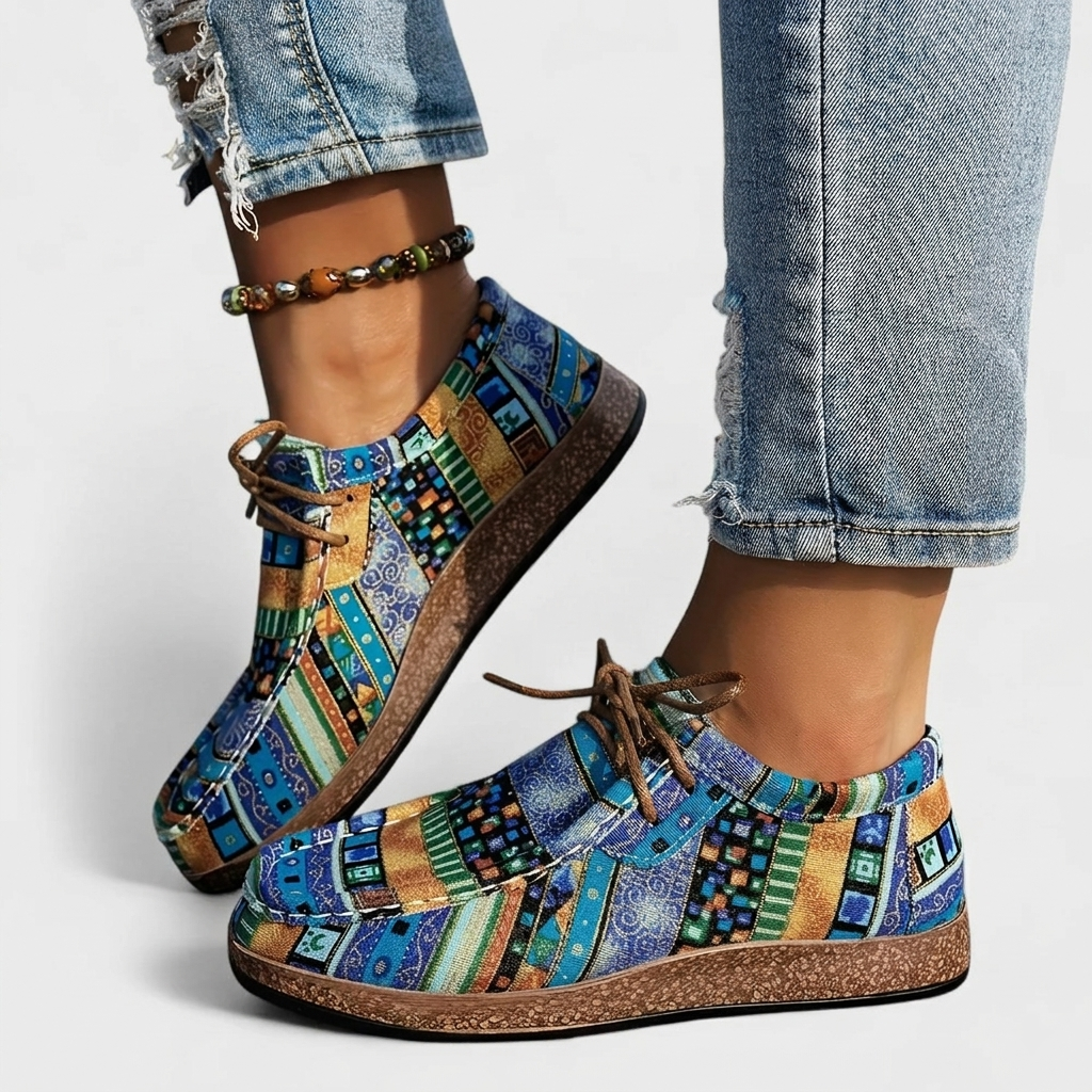 Baskets Femme Orthopédiques Colorées Chaussures Confortables de Marche