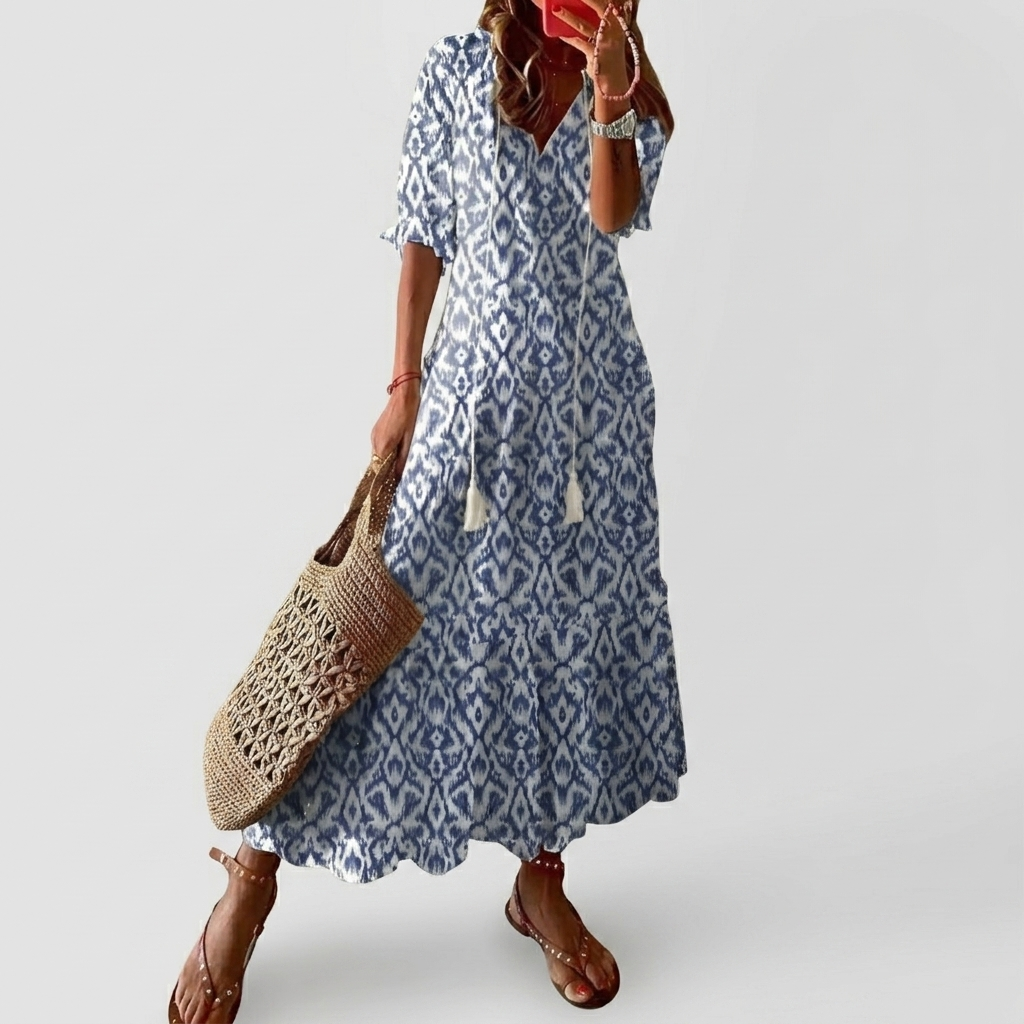 Robe Maxi Femme Bohème Fleurie Robe Fluide Décontractée Été