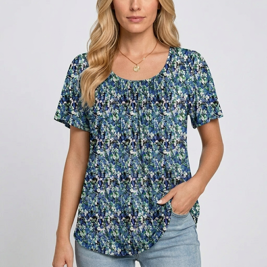 T-Shirt Femme Col Rond Décontracté Haut Ample Quotidien