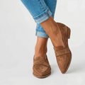 Mocassins Femme Bout Pointu Élégants Chaussures Faciles à Enfiler