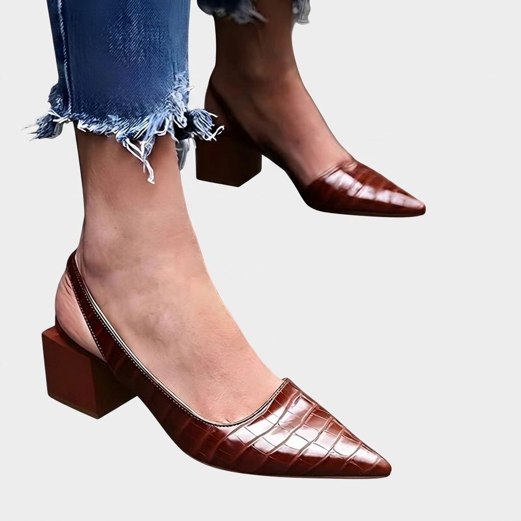 Talons Orthopédiques Confortables Femme Escarpins Élégants à Talon Bas