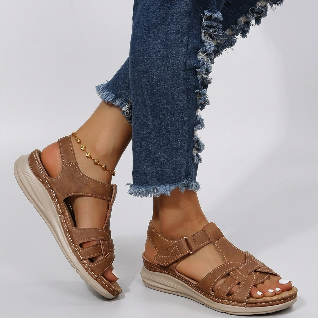 Sandales Femme Soutien de la Voûte Plantaire Sandales Orthopédiques Confortables Été